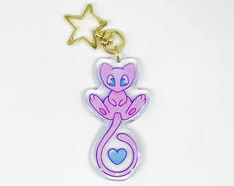 Mew Keychain Acrylic Charm 2.5" Double-Sided