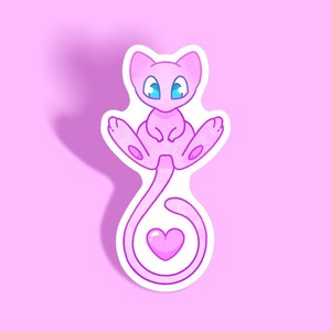 Mew-sticker | 3 "waterdichte, krasbestendige, UV-bestendige vinylsticker