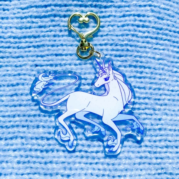 The Last Unicorn Keychain Acrylic Charm 3" Double-Sided