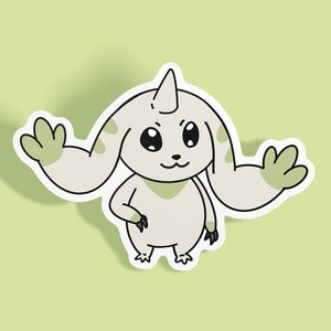 Autocollant Terriermon | Autocollant en vinyle de 7,6 cm, imperméable, résistant aux rayures et aux UV.