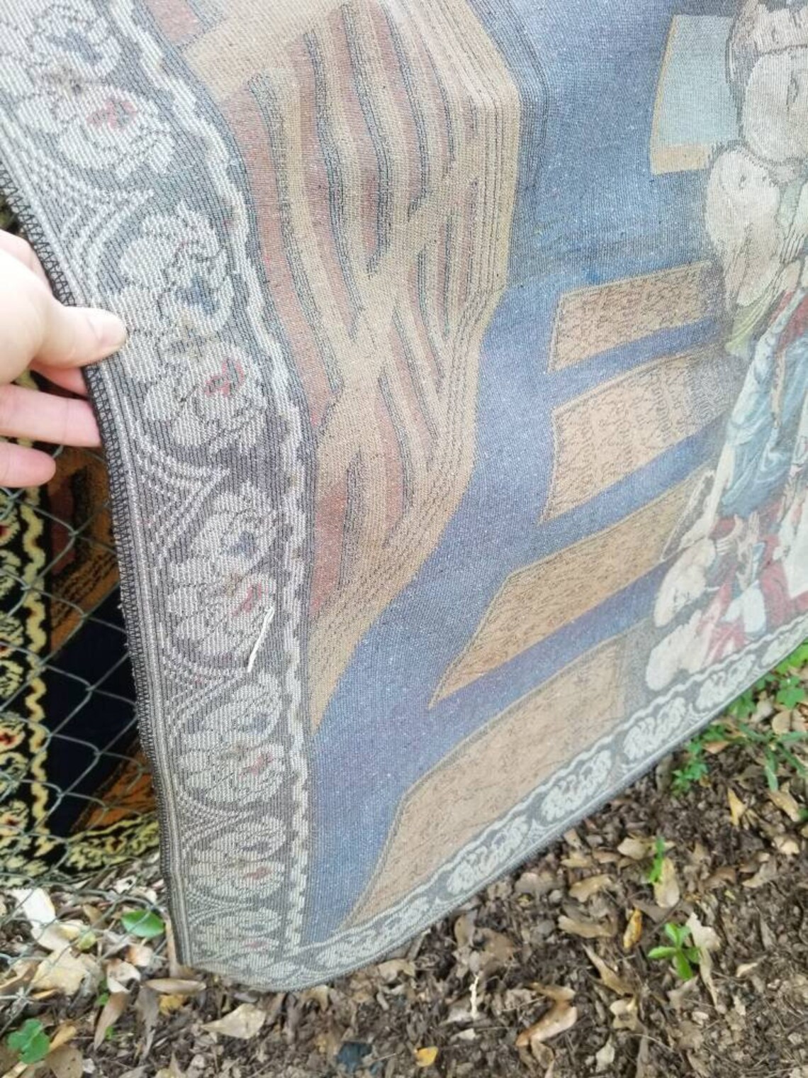 Large vintage Christian art tapestry Etsy