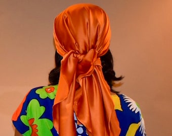 Selene, 100% Maulbeerseide Seide Schlafschal, Haarband, handgefertigt in den USA