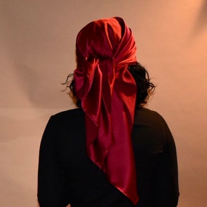 Sania Silk Sleep Scarf, Bandana Scarf, Head Wraps, Head Cover, fashion scarf , Charmeuse Silk Scarf, Head,  Scarf for women, Silk