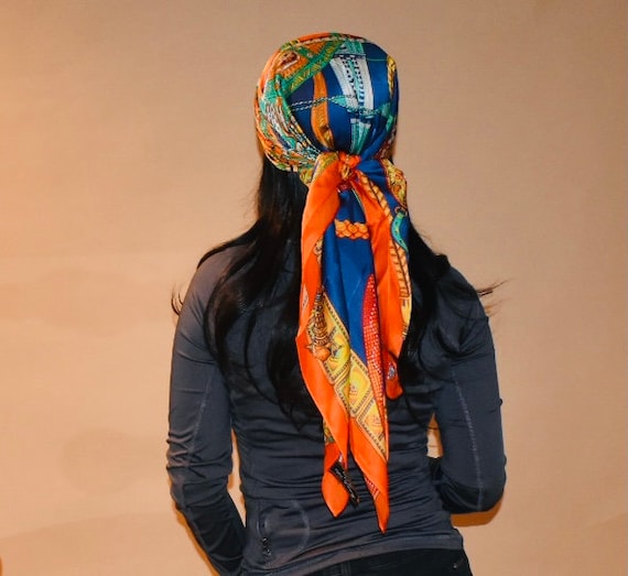 Maleena Silk Scarf, Mulberry Scarf,bandana Scarf, Head Wraps, Head
