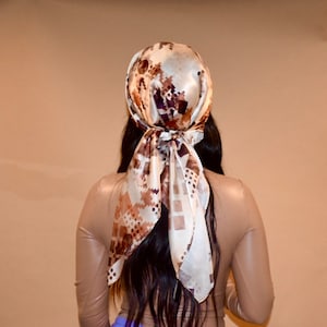 Jadia Silk Scarf, Mulberry Scarf,Bandana Scarf, Head Wraps, Head Cover, Silk Sleep scarf , Charmeuse Silk Scarf, Head,  Scarf for women