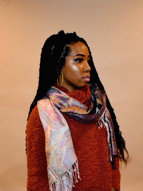 Oversized 2024 silk scarf