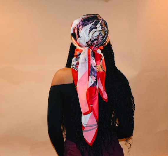 Aiza Silk Scarf, Mulberry Scarf,bandana Scarf, Head Wraps
