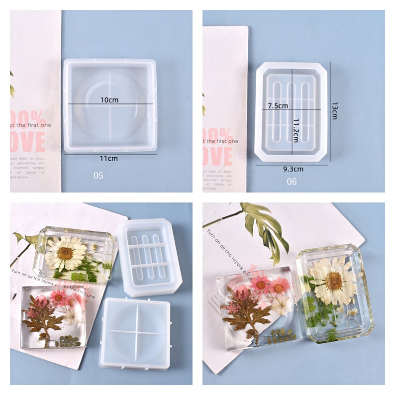 Soap Dish Silicone Resin Mold: Jewelry Tray, Ring Holder,US Stock image 10