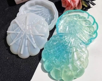 Sea Shell Silicone Mold: 3D Resin Jar, Jewelry Box DIY Craft,US Stock