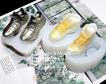 Molde de resina para zapatillas deportivas, llavero 3D, regalo DIY