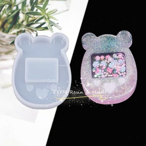 US Stock!SALE!Bear Love Shaker Mold,Silicone Mold ,resin molds,Cabochon Mold,DIY mold,handmade crafts mold, shaker bear mold,gameplayer mold