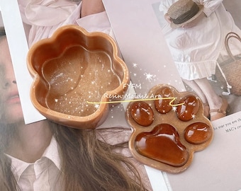 Cat Paw Resin Mold Set: DIY Jewelry Box, Soap Dish, Trinket Container,US Stock