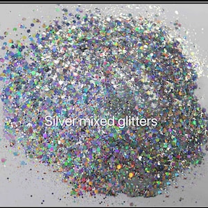 US Stock! 10g Chunky Mixed GLITTER,Resin glitter,Radiant Holographic Glitter DIY for Nail,Face, Body, and Hair,Pink Silver Gold Purple Blue