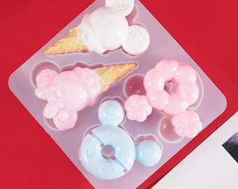 Ice Cream Donut Silicone Mold, Keychain Resin Art
