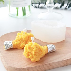 US Stock!Fried chicken candle mold,3D silicone mold,DIY fondant mold, aromatherapy plaster candle, handmade soap,Soy Wax,bee wax mold,supply