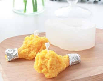 3D Fried Chicken Candle Mold: DIY Soap, Wax, Plaster