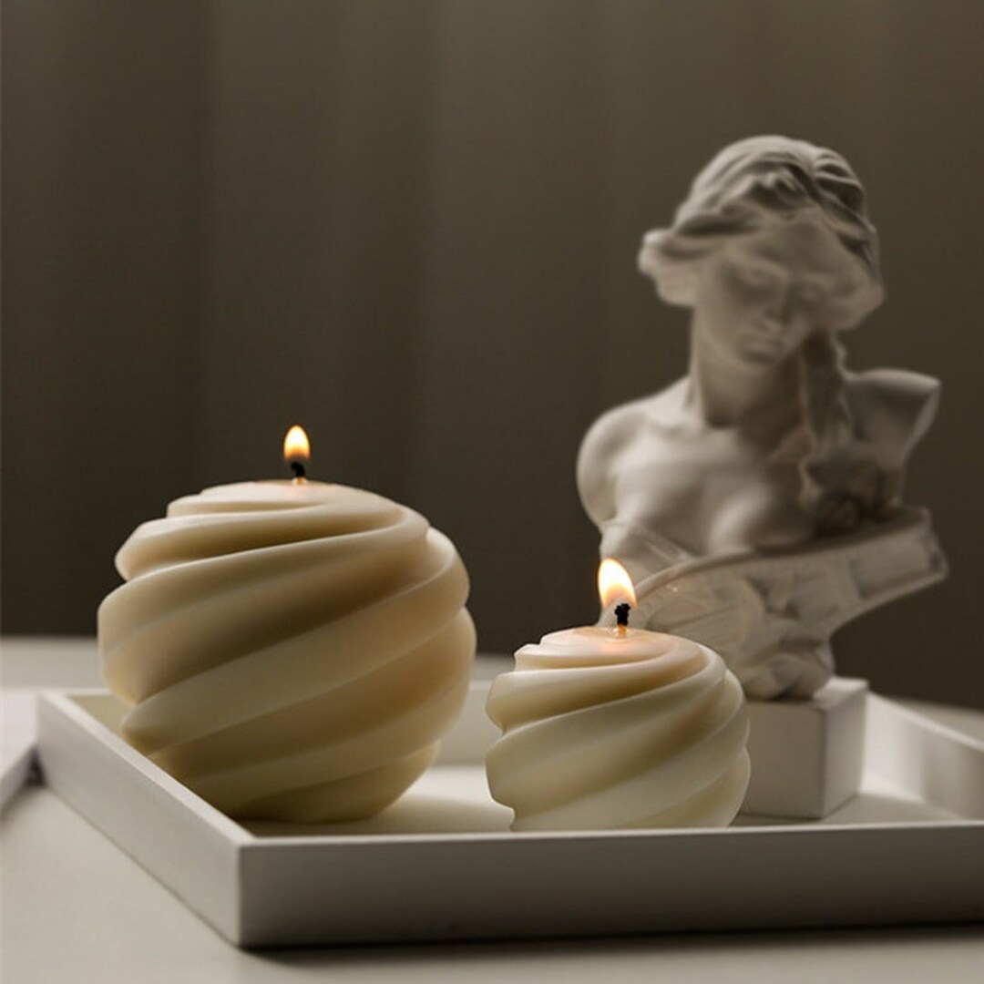Spiral Ball Candle Mold,3d Swirling Silicone Mold,scented Candles Mold