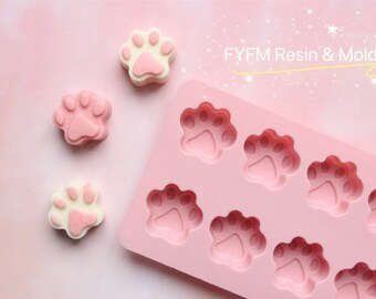 Dog Paw Silicone Mold Set: Non-Stick Baking & Resin Molds