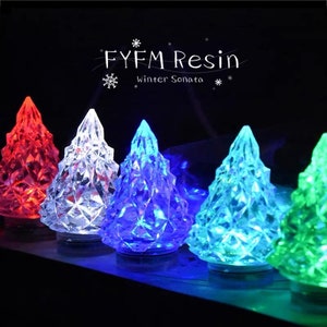 SALE!US Stock!Christmas Tree Resin Mold, LeD Light Up Resin Mold Set(Mold+Light) Christmas Decor,LED Light Resin, Living Room Holiday Decor