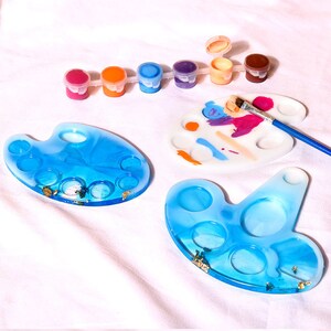 Paint Palette Resin Silicone Molds Epoxy Oval Paint Mould Drawing
