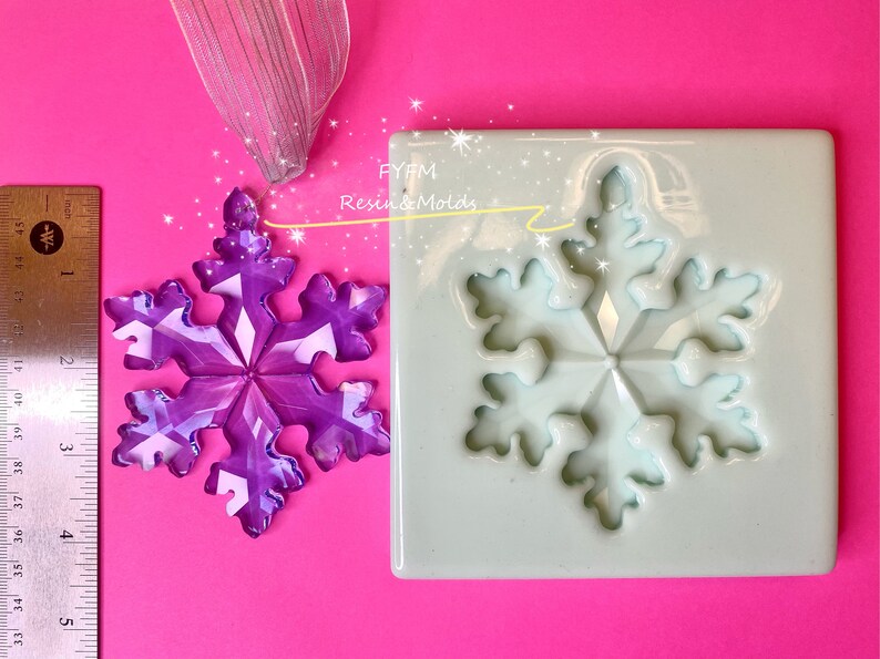US stock!Handmade Crystal Snowflake Mold ONLY,Christmas Tree Snowflake Mold,Christmas Decoration Silicone Mold-Resin Mold-Unique Design Mold
