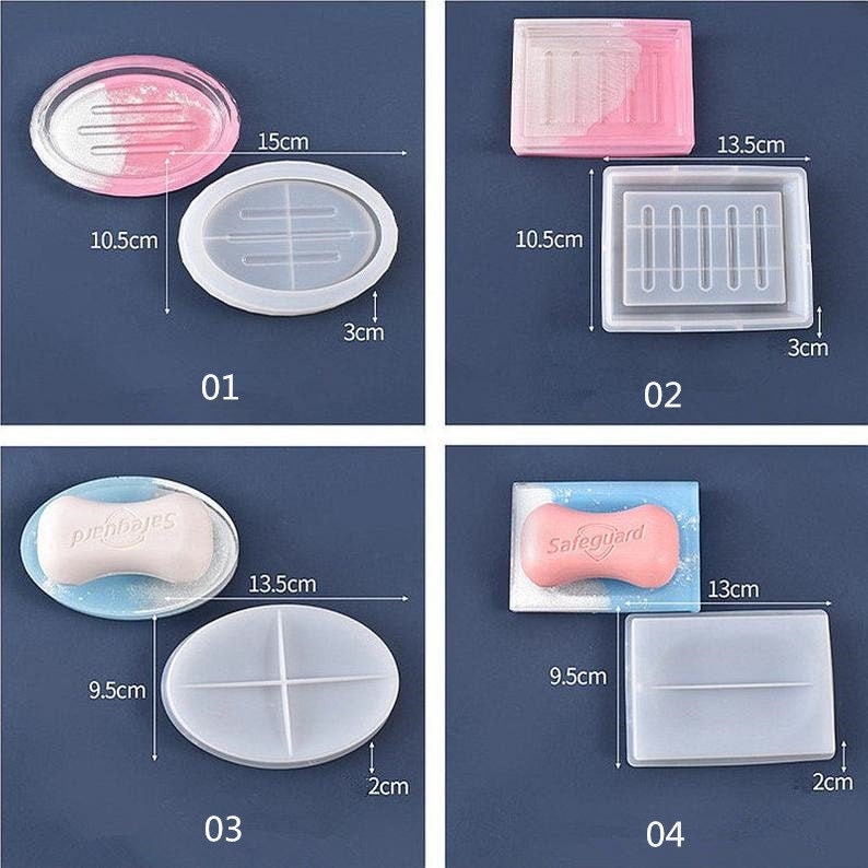 Soap Dish Silicone Resin Mold: Jewelry Tray, Ring Holder,US Stock image 9