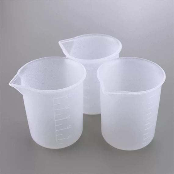 Silicone Measuring Cup Set: Resin Craft Mixture Cups (100/250ml),US Stock