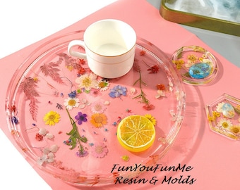 Large Round Dish Silicone Mold, Resin Plate Tray, DIY Home Decor
