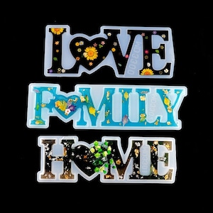 US Stock!LOVE,Family,Home Silicone Mold, Resin mold ,Creative resin Making,Handmade home decoration ,DIY Resin art Supplies,Wedding gifts