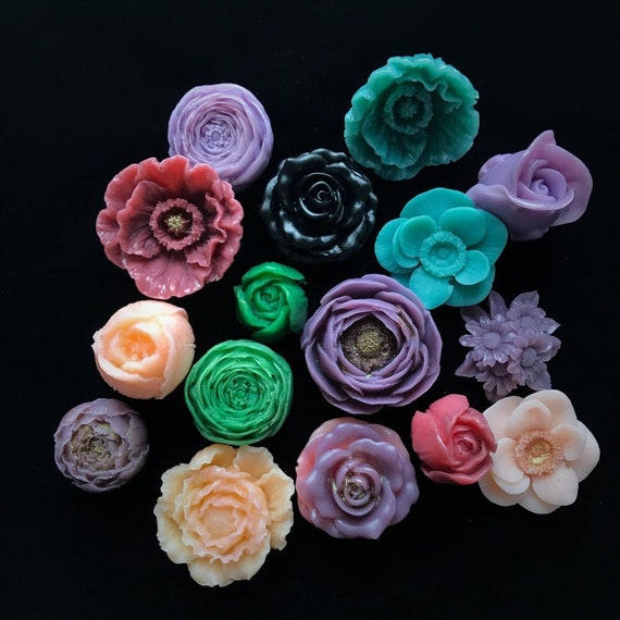 3D Silicone Flower Molds, Rose, Lily, Candle, Chocolate