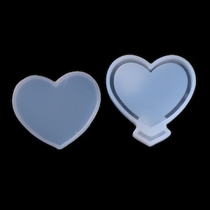 SALE!US Stock!2 Part Heart Resin shaker mold, Star Silicone mold,Flower shaker mold,Diy epoxy resin shaker mold,UV resin mold,keychain mold