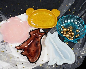Resin Molds: Cat, Bear, Flower, Seashell - DIY Jewelry & Decor,US Stock