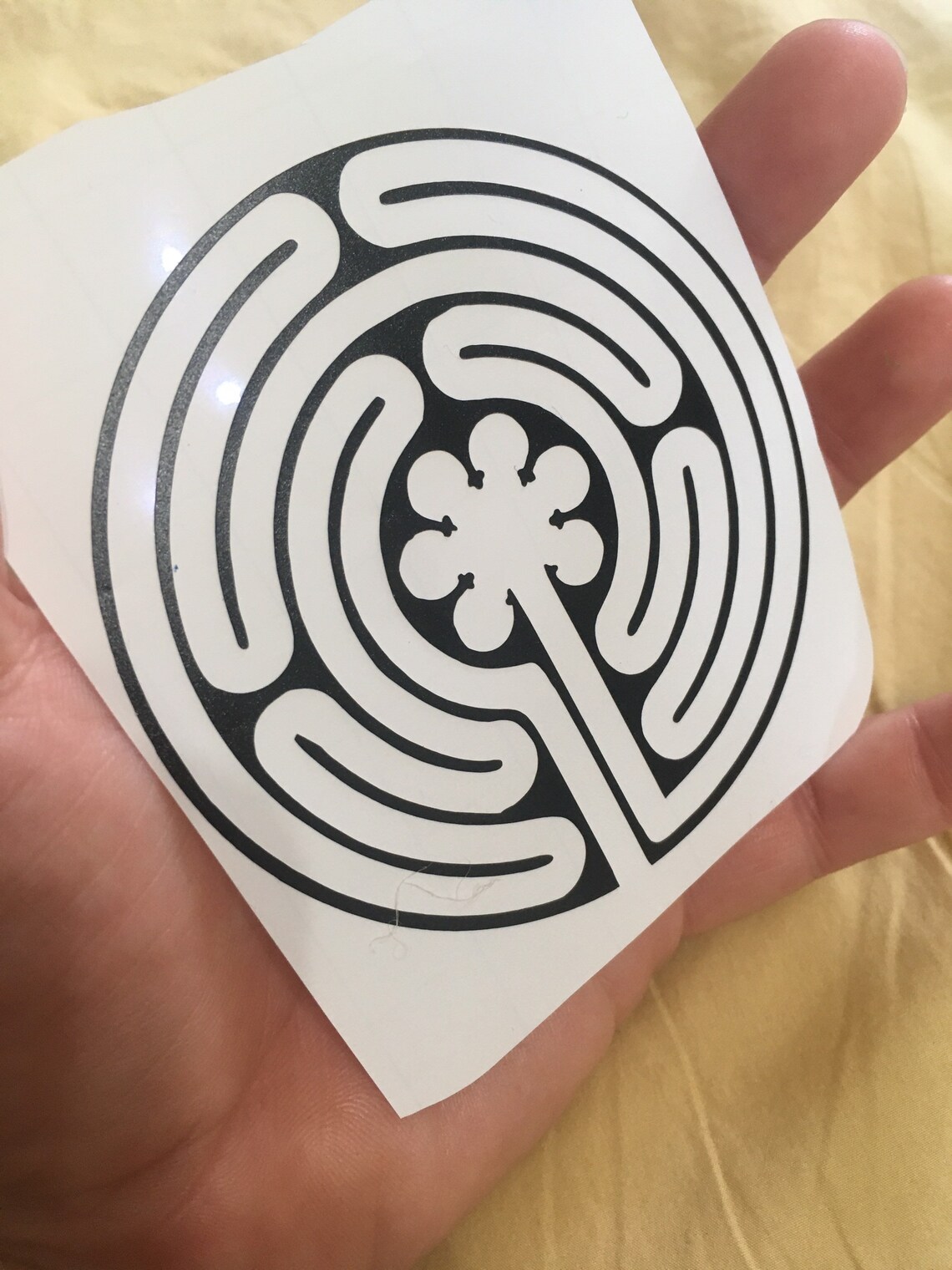 3 Finger Labyrinth Vinyl Sticker Etsy