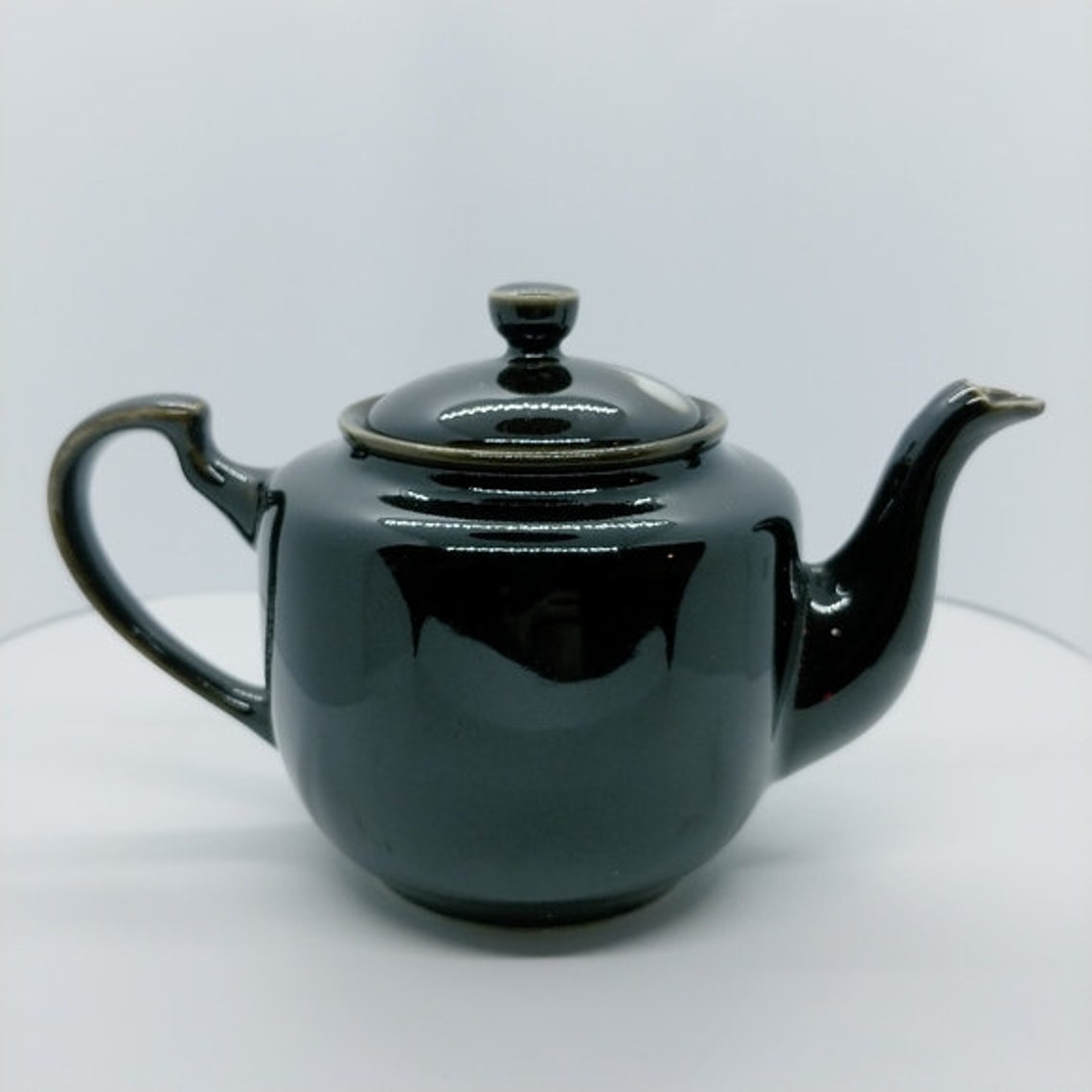 Vintage Small Single Serving Brown Teapot with Lid Made in Etsy