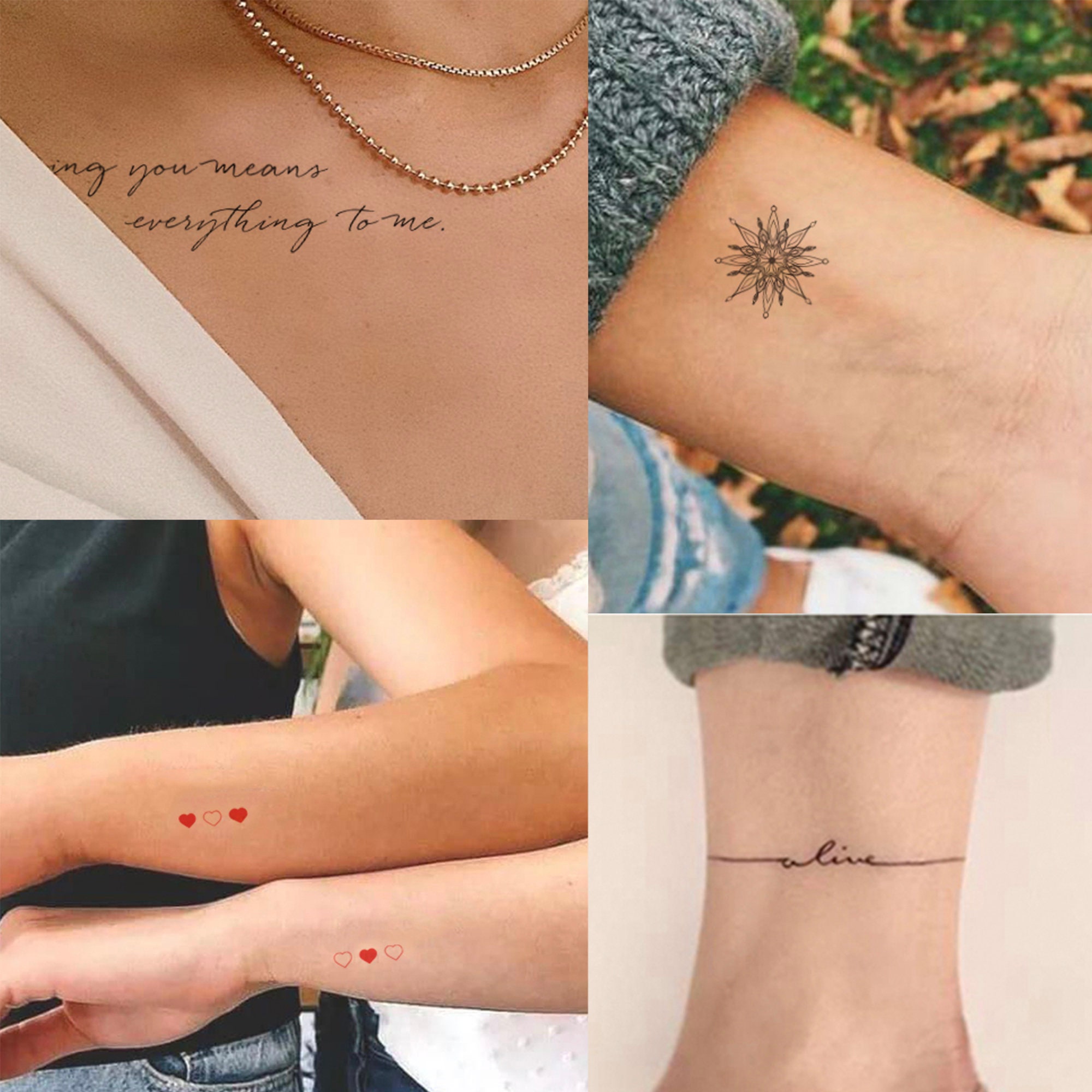 Inspirational Quotes Temporary Tattoos Live Laugh Love Infinity Love