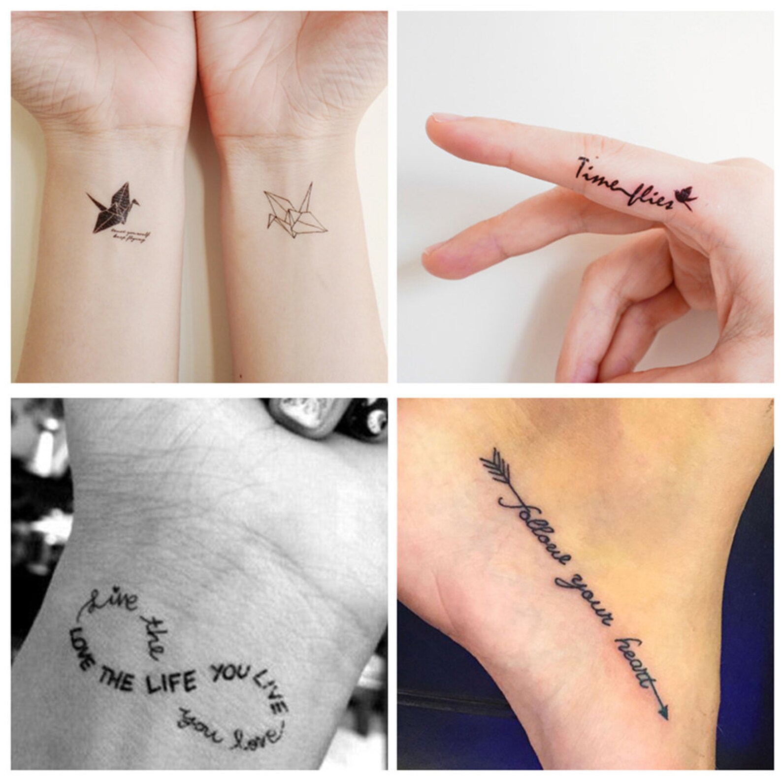 Realistic Tiny Temporary Tattoos Waterproof Inspirational Etsy