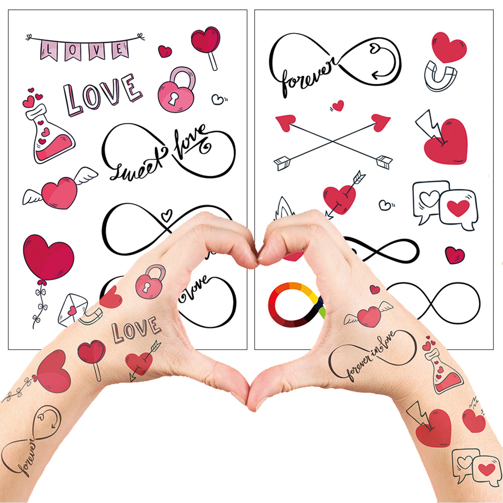 Liebe Herz temporäre Tattoos süße TattooDesigns Partei Etsy