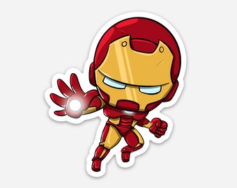 Ironman, Ironman Sticker, Marvel Sticker, Ironman Sticker, Avengers, Avengers Sticker, Superhero sticker, water bottle sticker, Tony Stark