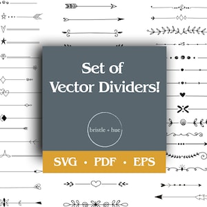 Intercalaires vectoriels - Téléchargement instantané SVG, PDF, EPS !