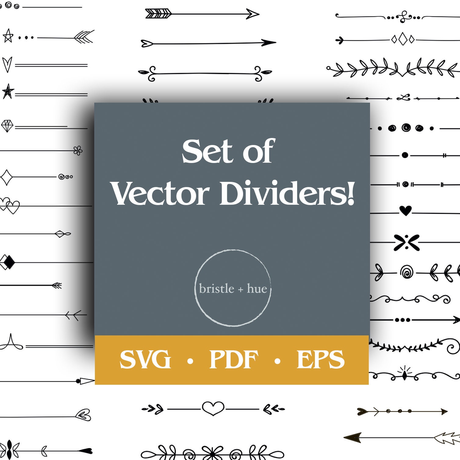 Vector Dividers - SVG, PDF, EPS Instant Download!