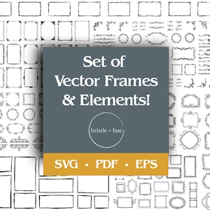 Vektorrahmen und Rahmenelemente, SVG/EPS/PDF-Dateien