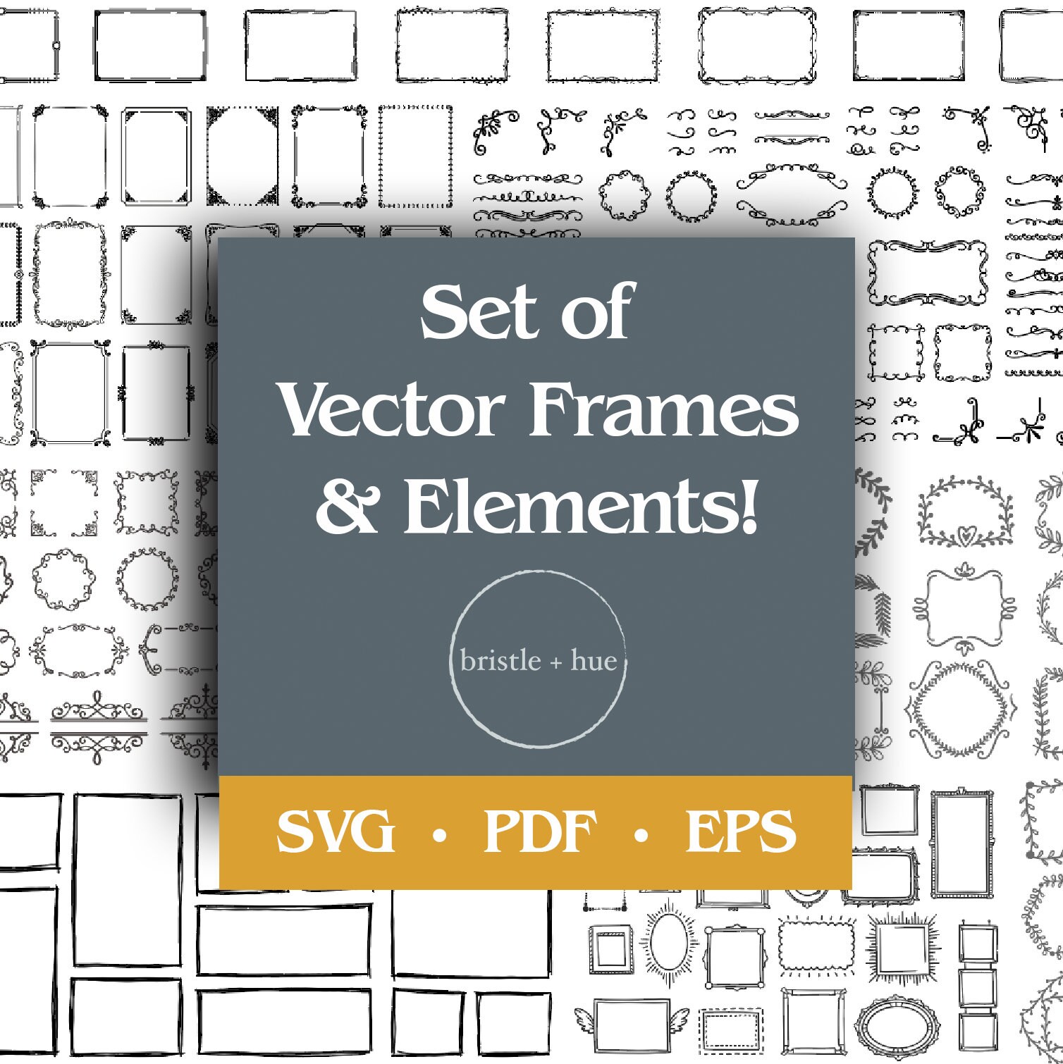 Vector Frames and Frame Elements, SVG/EPS/PDF Files - Etsy