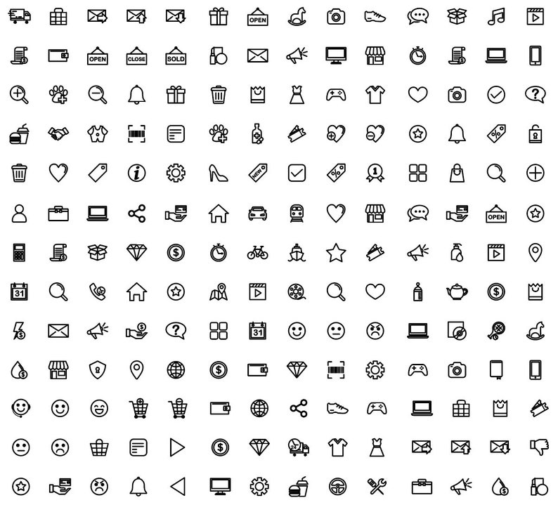 Vector Icons Over 2,000 Icons in this pack EPS/SVG/PDF Instant Download image 4