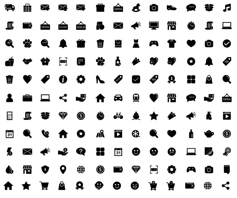 Vector Icons Over 2,000 Icons in this pack EPS/SVG/PDF Instant Download image 5