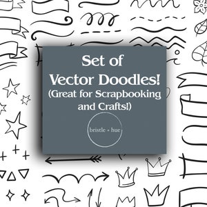 Großes Set mit Doodles! PNG/SVG/PDF Sofort-Download!