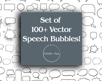 Vector Speech Bubbles – 100+ SVG/PDF/EPS Instant Download!