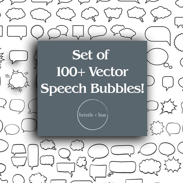 Vector Speech Bubbles – 100+ SVG/PDF/EPS Instant Download!