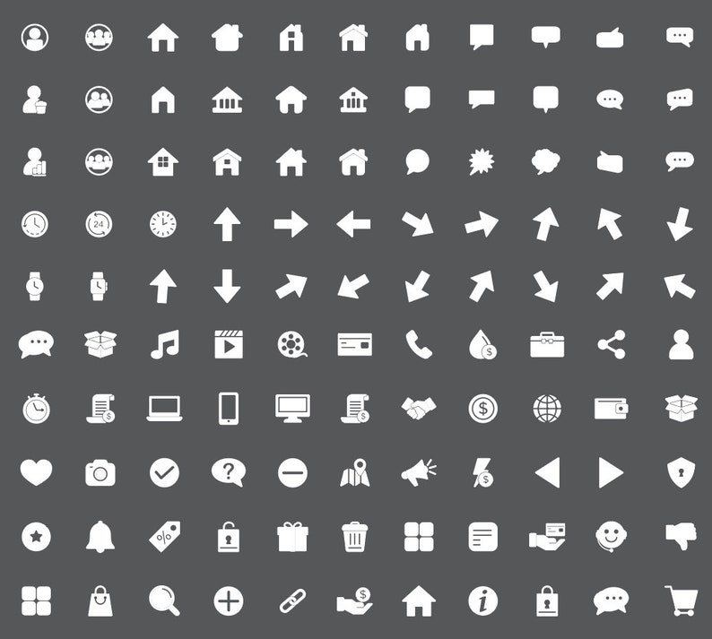 Vector Icons Over 2,000 Icons in this pack EPS/SVG/PDF Instant Download image 3