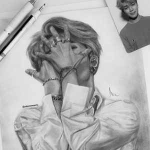 BTS Jimin print of original drawing