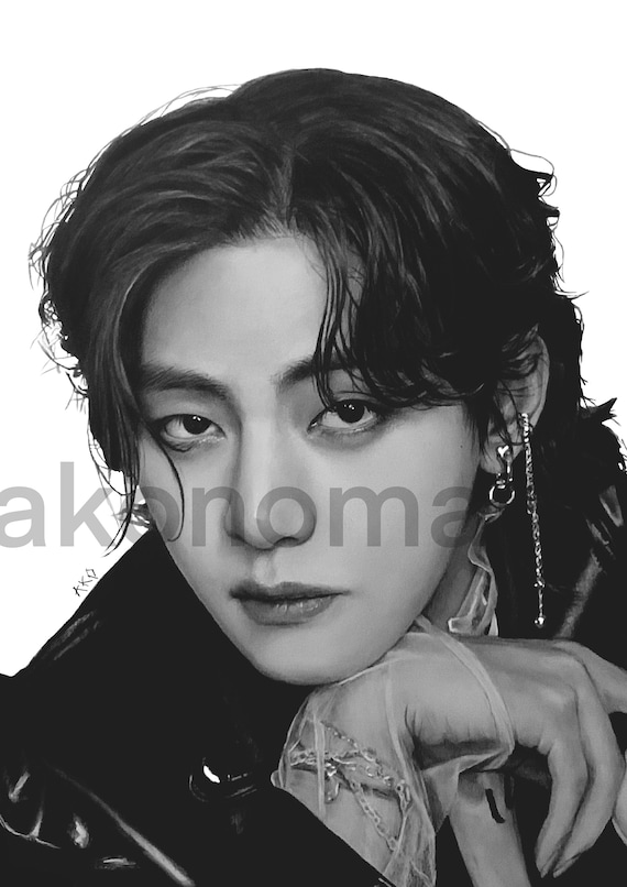 BTS 防弾少年団 TAEHYUNG V フォトフレーム A4 額縁 + スロ② BTS V(テテ) 額縁フレーム - メルカリ